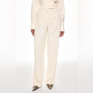 Chic Rohe Cream Wide Leg Trousers